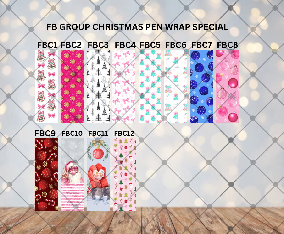 1 PEN WRAP PINK CHRISTMAS FOR INKJOY