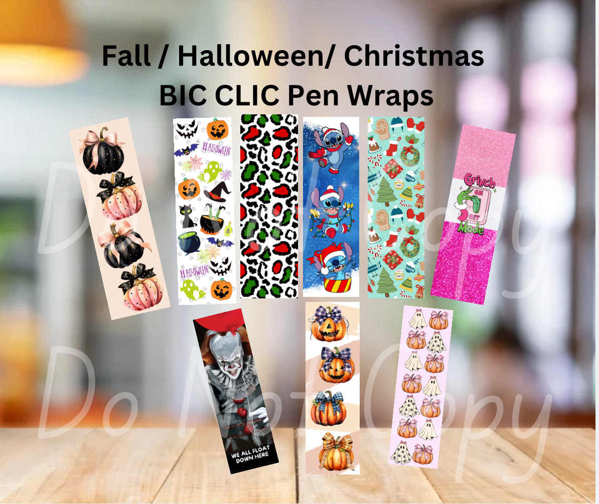 1 PEN WRAP HALLOWEEN CHRISTMAS FOR BIC