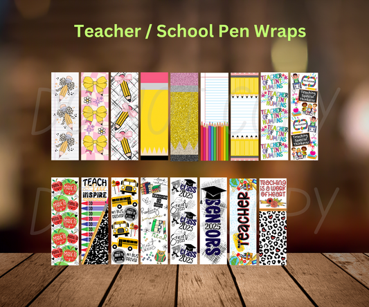 1 PEN WRAP TEACHER SCHOOL PEN WRAPS