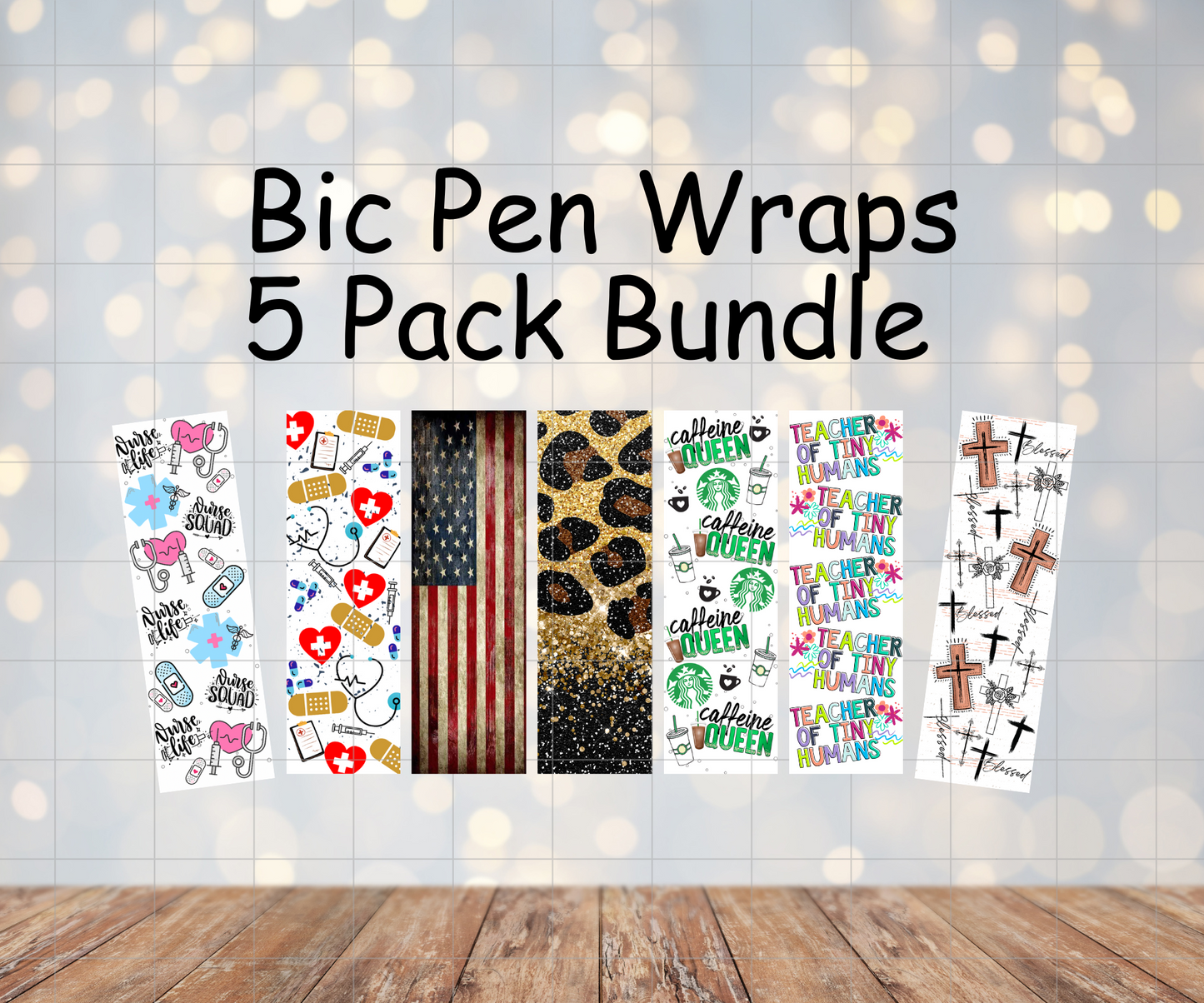 5 Pack Pen Wrap For BIC CLIC Bundle