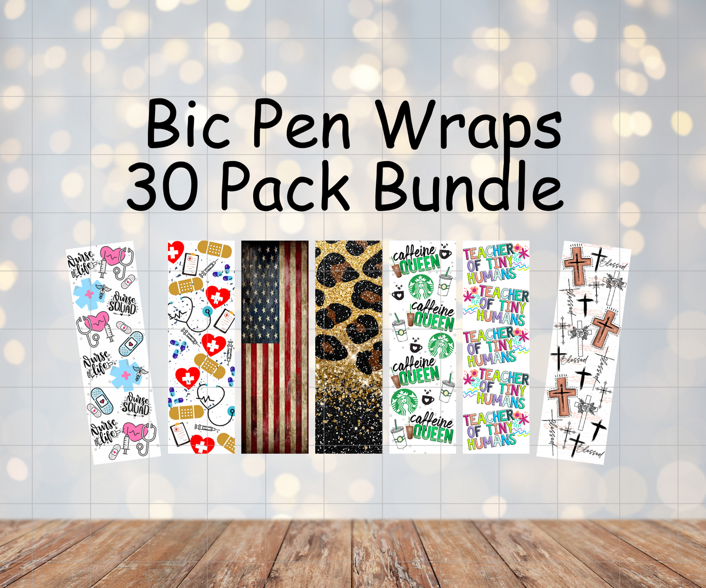 30 Pack Pen Wrap For BIC CLIC Bundle