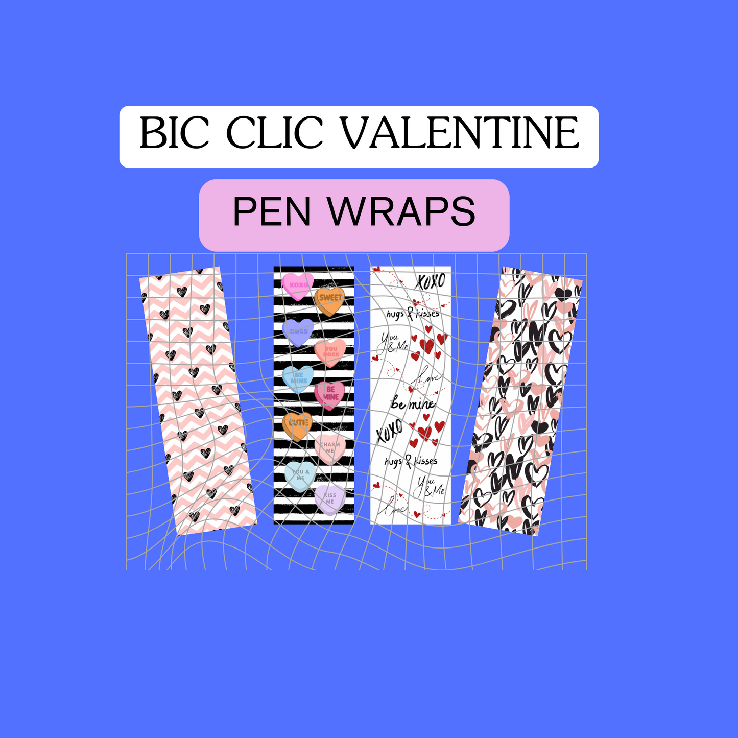 Pen Wrap VALENTINE For BIC CLIC RETRACTABLE PENS